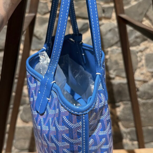 Goyard Blue Goyardine Mini Anjou Shoulder Bag - Picture 9 of 16